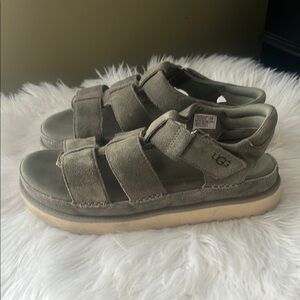 UGG Sandals - Olive Green Suede